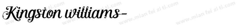 Kingston williams字体转换